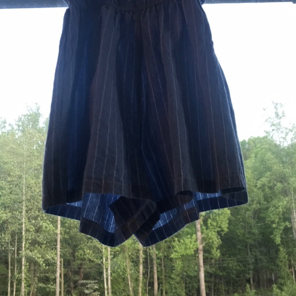 S Blue, Striped, Tasseled Romper - Picture 3 of 3